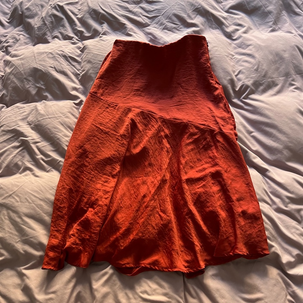 American Eagle Outfitters Red Midi Skirt